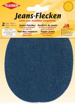 Kleiber Jeans Aufbügel Flecken oval 2 St. mittelblau 839 - jeansblau