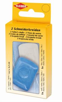 KLEIBER Schneiderkreide in Metalldose / Blau - Weiss 