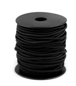 Gummiband Elastische Kordel 3mm - Gummikordel Meterware 580 - schwarz