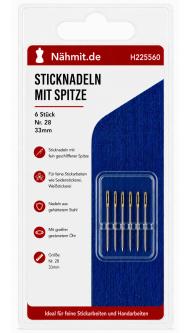 Sticknadeln mit Spitze Nr. 28 Größe - 28