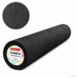Raschelware Gewebe Bügeleinlage schwarz & weiss - 90cm breit 580 - schwarz