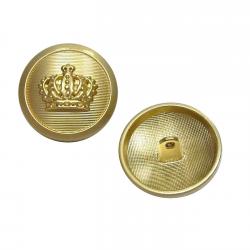 Metall Wappen Knopf *KRONE* gold 20mm 
