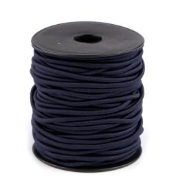 Gummiband Elastische Kordel 3mm - Gummikordel Meterware 058 - marine