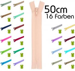 YKK Kunststoff Perlon Reißverschluss 50cm 