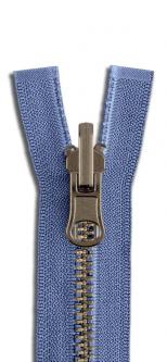 YKK Altmessing Metall Wende Reißverschluss teilbar 839 - jeansblau