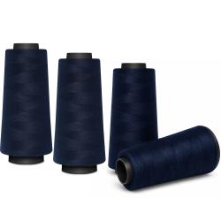 4 ROLLEN - Nähmit Overlockgarn - Coverlock Garn 1500m 058 - marine