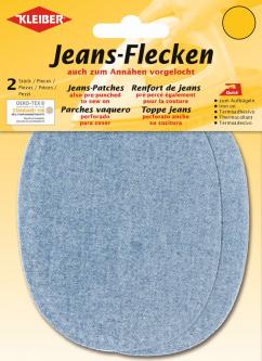 Kleiber Jeans Aufbügel Flecken oval 2 St. hellblau 542 - hellblau