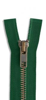 YKK Altmessing Metall Reißverschluss teilbar 890 - dunkelgrün