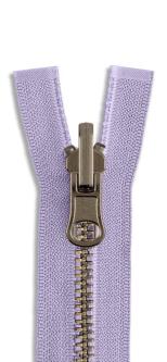 YKK Altmessing Metall Wende Reißverschluss teilbar 554 - flieder