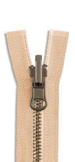 YKK Altmessing Metall Wende Reißverschluss teilbar 891 - haut