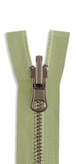 YKK Altmessing Metall Wende Reißverschluss teilbar 883 - hellkhaki