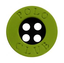 Kunststoff Polo Club Hemdenknopf gelbgrün 11mm 