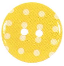 Kinderknopf Bi-Tiffy rund gepunktet 15mm gelb 