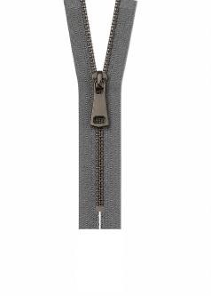 NICHT TEILBARER - Metall Reißverschluss bis 80cm Silber / Gold / Titan TITAN-DUNKELGRAU
