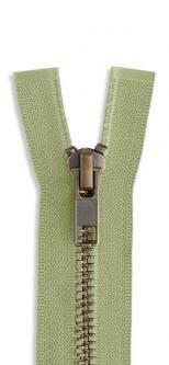 YKK Altmessing Metall Reißverschluss teilbar 883 - hellkhaki