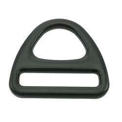 Massiv D-Ring mit Steg für Taschengurte 40mm schwarz 