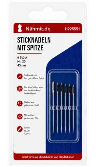 Sticknadeln ohne Spitze Nr. 20 Größe - 20