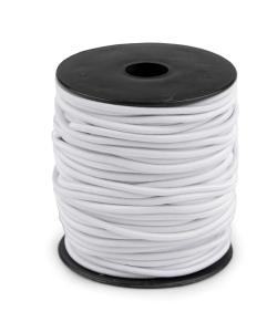 Gummiband Elastische Kordel 3mm - Gummikordel Meterware 501 - weiss