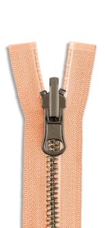 YKK Altmessing Metall Wende Reißverschluss teilbar 521 - lachs