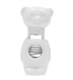Teddybär Kordelstopper 501 - weiss