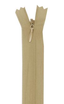 YKK Reißverschluss Nahtverdeckt 25cm - Nahtfein verschiedene Farben 896 - beigebraun