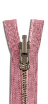 YKK Altmessing Metall Wende Reißverschluss teilbar 070 - altrosa
