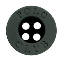 Kunststoff Polo Club Hemdenknopf dunkelgrau 11mm 