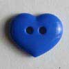 Kinderknopf blau Herzchen 13mm 