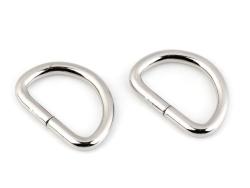 D-Ring Halbrundringe für Taschen 25mm Silber
