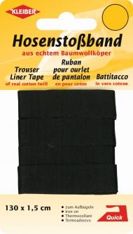 KLEIBER Hosenschonerband / Stoßband schwarz aufbügelbar 580 - schwarz