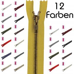 YKK 2-Wege Metall Altmessing Reißverschluss - Zweiwege 