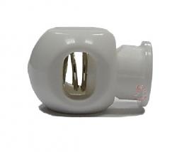 Kordelstopper Cube 1-Loch 501 - weiss