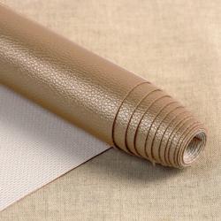 Metallic Kunstleder Stoff Zuschnitt 50 x 140 cm für kreative Bastelprojekte Metallic-Mittelbraun
