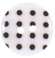 Kinderknopf Bi-Tiffy rund gepunktet 15mm weiß 