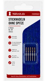 Sticknadeln ohne Spitze Nr. 28 Größe - 28