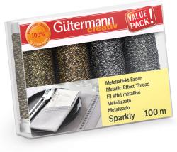 Gütermann Sparkly Metalleffektfaden-Set 4 x 100 m GOLD & SILBER Modell: 1