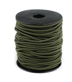 Gummiband Elastische Kordel 3mm - Gummikordel Meterware 567 - olive