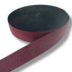 Glitzer Gummiband Bundgummi - 25mm breit Meterware 527 - weinrot