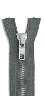 YKK Silber Metall Reißverschluss teilbar 578 - mausgrau