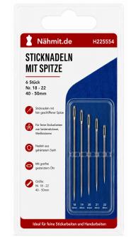 Sticknadeln ohne Spitze Nr. 18 - 22 Größe - 18-22