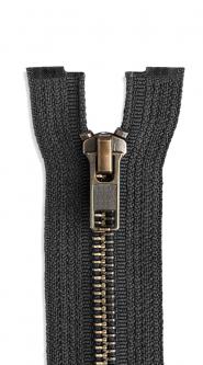 Extra Stark Metall Motorrad Reißverschluss nicht teilbar 580 - schwarz