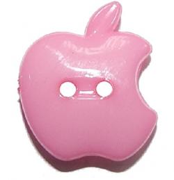 Kinderknopf Apfel design 20mm rosa 