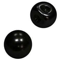 Perlenknopf 8mm schwarz 580 - schwarz