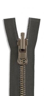 YKK Altmessing Metall Wende Reißverschluss teilbar 075 - kohle