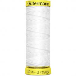 Gütermann Elasticfaden 10m Farbe: Weiss - 5019 501 - weiss