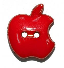 Kinderknopf Apfel design 20mm rot 