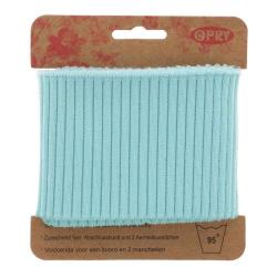 Grobstrick - Cuff Fertigbündchen 110cm Rippenstrick 543 - babyblau