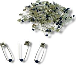 100 PRYM - Kugel-Sicherheitsnadeln, Nr.1, 34mm, silber 