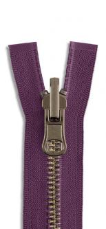 YKK Altmessing Metall Wende Reißverschluss teilbar 863 - aubergine