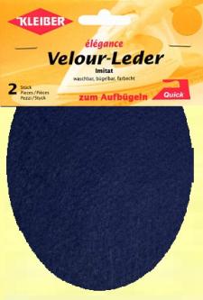 Kleiber Flicken Velourleder imitat 2St. dunkelblau 058 - marine